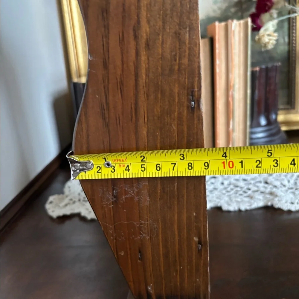 Vintage Handmade Wooden Wall Mail Organizer